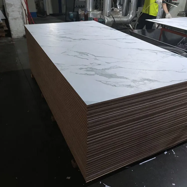 Mobilya için 1220x2440mm beyaz lamine 4x 8 melamin MDF levha