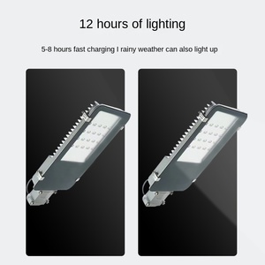Lampadaire de jardin extérieur en fer avec abat-jour en verre LED, lumière blanc chaud doux 2700K, IP66, non-démontable, AC 220V, capteur de mouvement, alimenté par énergie solaire - Product Image 5