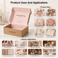 Cajas de Embalaje de Cartón Corrugado Kraft con Marca Personalizada, Cajas de Envío Autoblocantes con Tapa Plegable para Productos