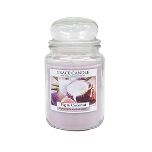 الجملة فاخر مخصص العلامة الخاصة 22oz شمع الصويا شمعة معطرة طقم هدايا في يانكي جرة الزجاج - Product Image 1