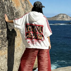 6679/Giacca <span class=keywords><strong>Oversize</strong></span> da <span class=keywords><strong>Donna</strong></span> con Cappuccio, Ricamo Cartoon e Graffiti, Preferita dai Fan, per Uso Quotidiano, Vendita Diretta dalla Fabbrica - Product Image 6