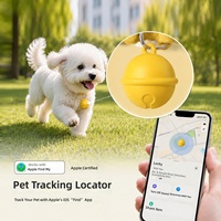 Localisateur d'animaux de compagnie de petite taille, style AirTag, anti-perte, avec Bluetooth, design étanche, compatible avec les appareils iOS et l'application Apple Find My