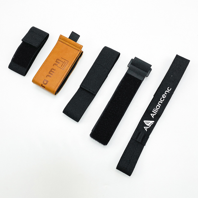 Gacent Custom Hook and Loop Strap Elastic Nylon PU Leather 20mm to 50mm for Cable Tie Ski Binding and Luggage Securing