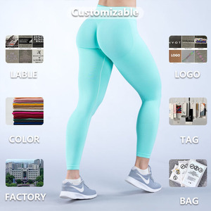 Leggings Sportivi da Donna Senza Cuciture con Arricciatura sui Glutei a Vita Alta per Allenamento in Palestra Fitness e Yoga - Product Image 6