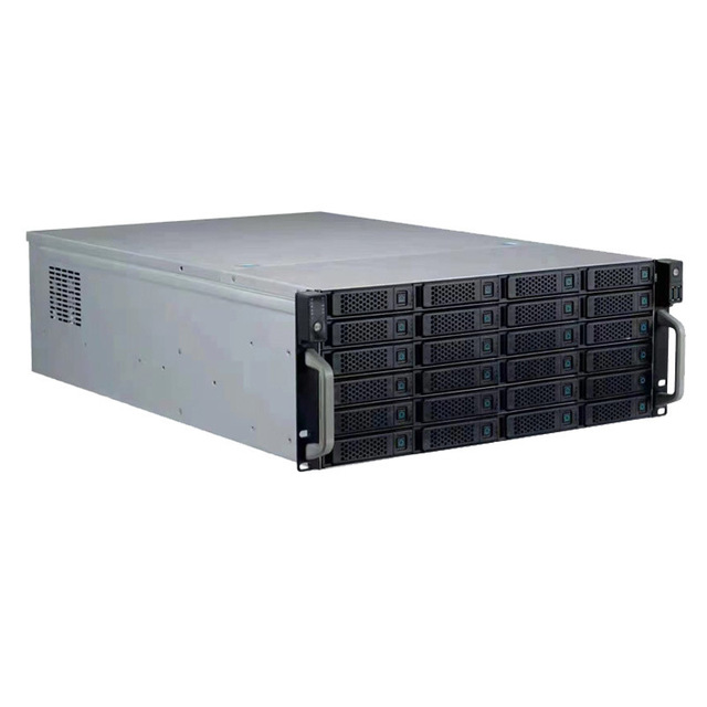 Hot-Swappable Hard Drive 4U Rack Server Chassis Steel Enterprise Database Workstation Quantitative Research ATX Form Fan 24-Bay
