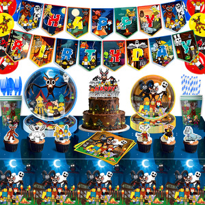 Hot New <strong>Roblox</strong> 99 Nights in The Forest Birthday <strong>Party</strong> <strong>Supplies</strong>, Game Themed Decor Banner Balloon Tableware Set for Kids <strong>Party</strong> - Product Image 5