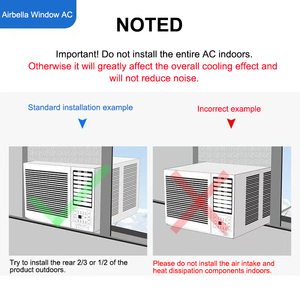 <span class=keywords><strong>Climatiseur</strong></span> de fenêtre 5000 Btu R32 60 Hz, refroidissement uniquement, commande manuelle par bouton rotatif - Product Image 3