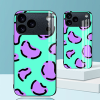Nouvelle coque de téléphone en verre pour iPhone 16/17/17Pro Max/18/18Pro/18Pro Max/ Coque de protection en verre trempé coloré de luxe antichoc TPU+PC