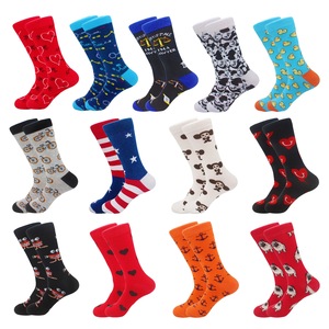 Hot bán thời trang của phụ nữ và nam giới của đầy đủ in mô hình dệt kim động vật ưa thích màu hài hước vớ - Product Image 2