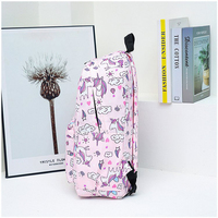 Vente en gros de 3 sacs d'école en nylon grande capacité léger motif personnalisé fermeture éclair étanche à la mode pour les voyages en plein air