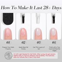 BORN PRETTY 15ml Vernis à ongles gel translucide blanc laiteux, rose nude, neutre, transparent, effet gelée glacée, à retirer par trempage, gel UV