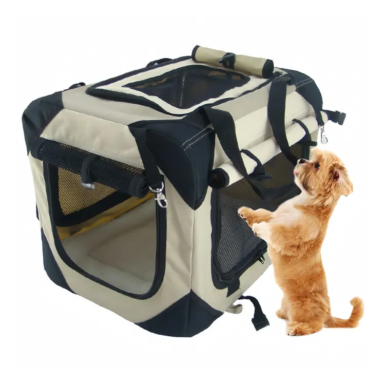 Factory direct sale four rounds foldable detachable pet carrier bag and stroller outdoor pet trolley