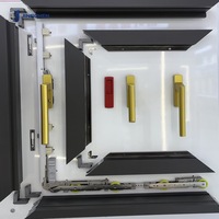 Ventana Corredera de Aluminio Moderna para Balcón, Panel Superior Fijo, Apertura Lateral, Insonorizada y con Aislamiento Térmico para Apartamento o Villa