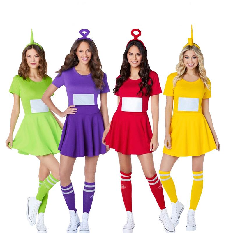 Teletubbie Adult Costume Multiple Types WINKY Dress Halloween Cartoon Character Cute Anime Party Play Costume