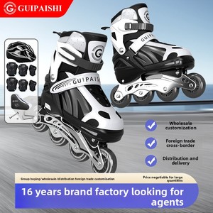 Patines de Ruedas para Niños, Juego Completo, Ajustables, Brillantes, con Ruedas en Línea de Una Sola <span class=keywords><strong>Fila</strong></span>, para Niños y Niñas - Product Image 5