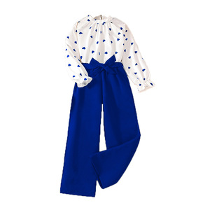 2024 printemps enfants nouvel amour imprimé <span class=keywords><strong>fille</strong></span> ensemble adolescentes vêtements - Product Image 1