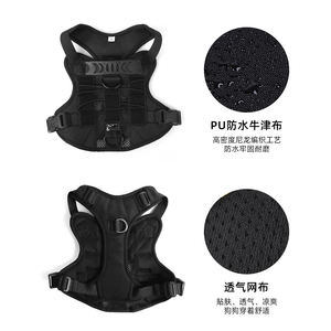 Taktisches Hundegeschirr für Große Hunde Robustes Zugfreies Hundegeschirr mit Griff Verstellbare Reflektierende Schäferhund-Weste - Product Image 5