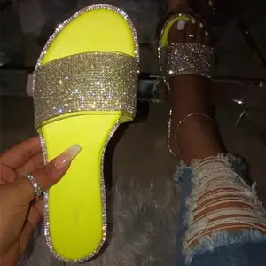 SL-008 Wholesale newest style slides footwear girls fancy sandal causal ladies women flat slippers