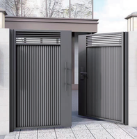 Porte en alliage d'aluminium durable, anti-corrosion, à ouverture automatique, design sur mesure de style français