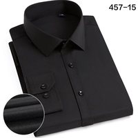 Chemise de clergé noire à manches longues pour homme, style décontracté d'été, col montant, taille XL, pour prêtres et prédicateurs de l'Église catholique