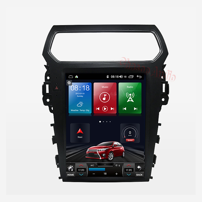 Вертикальный экран Android11.0 для Ford Explorer 2014-2019, автомобильная стереосистема, видео, автомобильный DVD-плеер, GPS-навигация, автомобильный DVD-плеер
