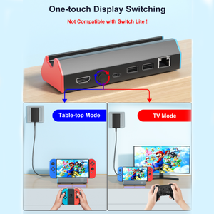 Base de Conexión para TV con Múltiples Puertos, Adaptador de Carga Portátil, Ethernet de 1000 Mbps, Soporte para <span class=keywords><strong>Nintendo</strong></span> <span class=keywords><strong>Switch</strong></span> OLED - Product Image 5