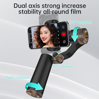 Nouveau stabilisateur professionnel à 2 axes pour selfie stick avec suivi automatique IA, rotation à 360° et télécommande détachable pour vlogueurs