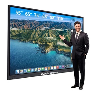 65/75/86/100 pulgadas pantalla 4K tablero inteligente pantalla táctil Digital escuela enseñanza Panel plano pizarra interactiva - Product Image 1