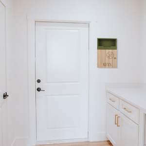 Boîte à clés Tenture murale porte en bois installation murale boîte de rangement de boîte aux lettres, pour clés et courrier armoire de rangement efficace - Product Image 4