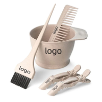 SMETA Sedex Audit 4P Kit d'outils de teinture pour cheveux d'usine Coloration des cheveux à domicile Poils Peigne de séparation Grand bol de mélange Brosse trousse à outils