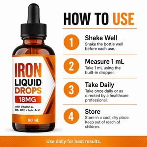 Premium Blood Tonic Glycinate Liposomal Natural <b>Supplement</b> Calcium Zinc Selenium Iron Oral Liquid Drops Adult Anemia Support - Product Image 3
