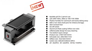 Gril à <span class=keywords><strong>raclette</strong></span> électrique pour 2 personnes avec plaque antiadhésive ou planche mécanique laminée à froid en pierre ou ardoise - Product Image 2