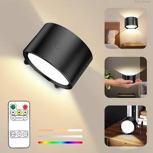 Indoor <b>Wireless</b> LED Cordless Wall <b>Lamp</b> Sensor-Controlled 360-Degree Rotating Rechargeable Work <b>Lamp</b> Magnetic Spotlight Modern - Product Image 3