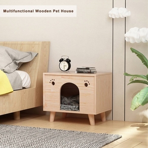 <span class=keywords><strong>Mesita</strong></span> <span class=keywords><strong>de</strong></span> <span class=keywords><strong>Noche</strong></span> Moderna <span class=keywords><strong>de</strong></span> Madera con Espacio para Mascotas, Ecológica, para Dormitorio o Sala <span class=keywords><strong>de</strong></span> Estar - Product Image 5