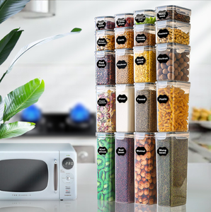 ชุดกล่องถนอมอาหารสุญญากาศแบบซ้อนได้ สำหรับจัดเก็บอาหารแห้ง วัสดุพลาสติกใส สำหรับห้องครัว พร้อมฝาปิด - Product Image 4