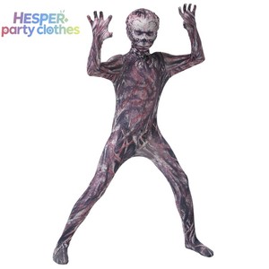 Disfraz de Halloween HESPER Horror Jumpsuit, mono de monstruo, demonio, calavera, disfraz de fiesta de Halloween para adultos y niños - Product Image 3