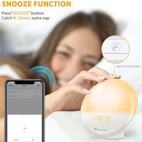 Réveil Lumière Lever du soleil Réveil Mode de réglage de l'écran Veilleuse RVB pour la chambre et la maison