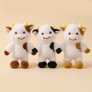 Llavero de Peluche de Vaca <span class=keywords><strong>Holstein</strong></span> Kawaii al por Mayor, Colgante Estético de Ganado, Accesorio para Bolsos, Juguete de Peluche para Niños, Recuerdos de Fiesta - Product Image 5
