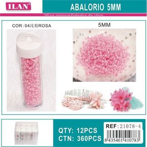 ILAN Abalorio Perline rosa da 5 mm per la creazione di gioielli e forniture artigianali - Product Image 1