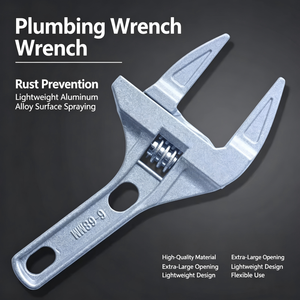 Llave Inglesa Ajustable de 6-32 mm, de Acero al Carbono, de Una Sola Punta, para Reparaciones de Plomería - Product Image 4