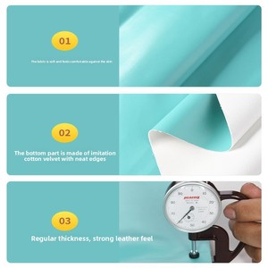 Nuevo Cuero Sintético PU con Textura de Algodón y Pelo Sintético, Tela con Patrón de Piel de Oveja Napa, Cuero Sintético Suave Resistente a la Abrasión con Diseño Animal para Equipaje - Product Image 2