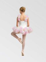 Gaun Tutu Pelangi Anak-anak Tanpa Lengan Kostum Tari Panggung Profesional Leotard Pertunjukan Balerina dalam Bahan Spandex/Nylon