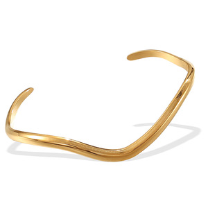 European American Style Retro Titanium Steel <b>Bracelet</b> Gold Open <b>Bangle</b> Unisex Fashion Jewelry - Product Image 5