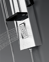 Robinet de bain douchette 8K finition miroir robinet de douche en acier inoxydable nouveau Design salle de bains panneau de douche mural