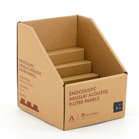 Cajas de Exhibición para Mostrador de Comercios, Impresas Personalizadas, Hechas con Materiales Reciclados, Acabado Mate, Cartón Corrugado, Tamaño Pequeño