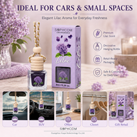 Diffuseur de parfum pour voiture 8ml en verre avec bouchon en bois, rechargeable, pour huiles essentielles, désodorisant suspendu, écologique, parfum naturel