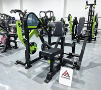 Máquina de remo sentado con carga de placas HY-Factory para gimnasio comercial, máquina de remo isolateral Prime con múltiples asas y acero de 3 mm de grosor