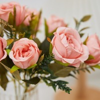 Fleur Artificielle Pivoine Style National Couleur Fausse Fleur Pivoine Restaurant Soie Fleurs Artificielles
