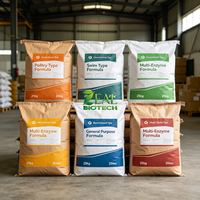 Enzima Compuesta para Alimentación Animal, Multi-Enzima, Xilanasa, Proteasa, Amilasa, en Polvo, Granular, Termoestable, para Aves de Corral, Cerdos, Acuicultura, FAMI-QS, HALAL