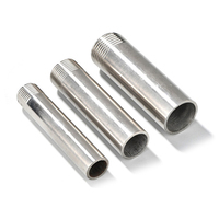Raccord sanitaire long en acier inoxydable 304SS SS316L de 100 millimètres, à filetage mâle simple, soudé